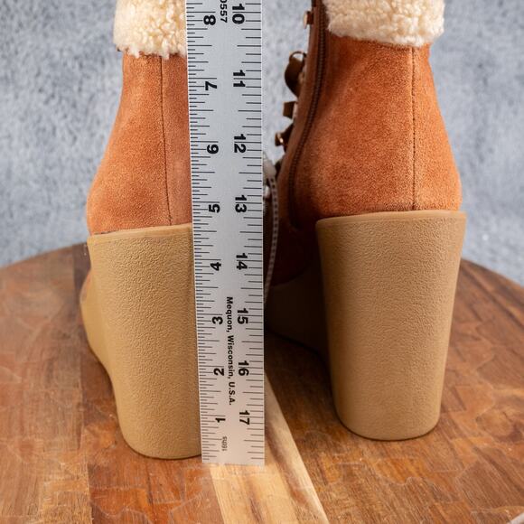 Jessica Simpson Women's Maelyn Lace-up Platform Wedge Ankle Boots Bootie 8 M - Picture 5 of 7